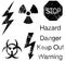 Grunge hazard symbols