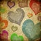 Grunge heart paper background