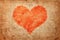 Grunge heart. Valentine\'s Day