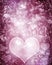 Grunge hearts background