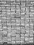 Grunge horizontal blackâ€‹ andâ€‹ whiteâ€‹ tone brick wall.