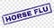 Grunge HORSE FLU Rectangle Stamp
