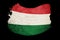 Grunge Hungary flag. Hungarian flag with grunge texture. Brush s