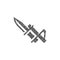 Grunge icon - Bayonet knife