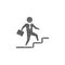 Grunge icon - Businessman stairway