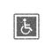 Grunge icon - Disabled access