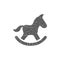Grunge icon - Rocking horse toy