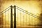 Grunge image of Golden Gate Bridge, San Francisco,