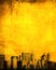 Grunge image of new york skyline