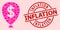 Grunge Inflation Badge and Pink Love Financial Inflation Balloon Mosaic