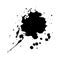 Grunge ink blot with streaks,splashes,spots,dots,streaks.Abstract spot.Splatters of paint, watercolor for Rorschach Test.Use for