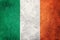 Grunge Ireland flag. Irish flag with grunge texture.