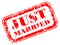 Grunge just married rubber stamp