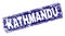 Grunge KATHMANDU Framed Rounded Rectangle Stamp