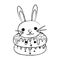 Grunge kawaii cute donuts and male rabbit