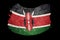 Grunge Kenya flag. Kenya flag with grunge texture. Brush stroke.