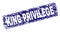 Grunge KING PRIVILEGE Framed Rounded Rectangle Stamp