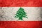 Grunge Lebanon flag. Lebanon flag with grunge texture.