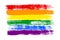 Grunge LGBT pride flag. Abstract rainbow flag texture hand drawn with a ink. Vector Multicolored background