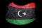 Grunge Libya flag. Libyan flag with grunge texture. Brush stroke