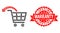 Grunge Lifetime Warranty Seal and Net Undo Shopping Order Icon