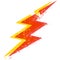 Grunge lightning bolt