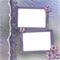 Grunge lilac frame for photo with pearls and lace