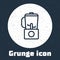 Grunge line Blender icon isolated on grey background. Kitchen electric stationary blender with bowl. Cooking smoothies