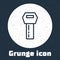 Grunge line Car key with remote icon isolated on grey background. Car key and alarm system. Monochrome vintage drawing