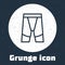 Grunge line Cycling shorts icon isolated on grey background. Monochrome vintage drawing. Vector