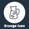 Grunge line Sangria icon isolated on grey background. Traditional spanish drink. Monochrome vintage drawing. Vector
