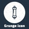 Grunge line Shock absorber icon isolated on grey background. Monochrome vintage drawing. Vector