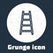 Grunge line Stair with finish flag icon isolated on grey background. Career growth business concept. Concept of business