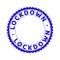 Grunge LOCKDOWN Textured Round Rosette Stamp Seal