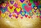 Grunge love pattern background