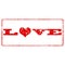 Grunge Love Rubber Stamp