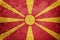 Grunge Macedonia flag. Macedonian flag with grunge texture.
