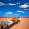 Grunge mail boxes in California Mohave desert USA