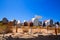 Grunge mail boxes in a row at California Mohave desert