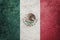 Grunge Mexico flag. Mexican flag with grunge texture