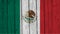 Grunge Mexico Flag Over Wood Planks