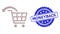 Grunge Moneyback Stamp and Recursion Undo Shopping Order Icon Mosaic