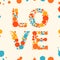 Grunge multicolor love banner