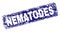 Grunge NEMATODES Framed Rounded Rectangle Stamp