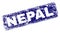 Grunge NEPAL Framed Rounded Rectangle Stamp