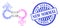 Grunge New Normal Stamp Seal and Network Genders Relation Symbol Web Mesh