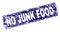 Grunge NO JUNK FOOD Framed Rounded Rectangle Stamp