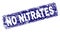 Grunge NO NITRATES Framed Rounded Rectangle Stamp