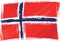 Grunge Norway flag