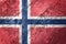 Grunge Norway flag. Norway flag with grunge texture.